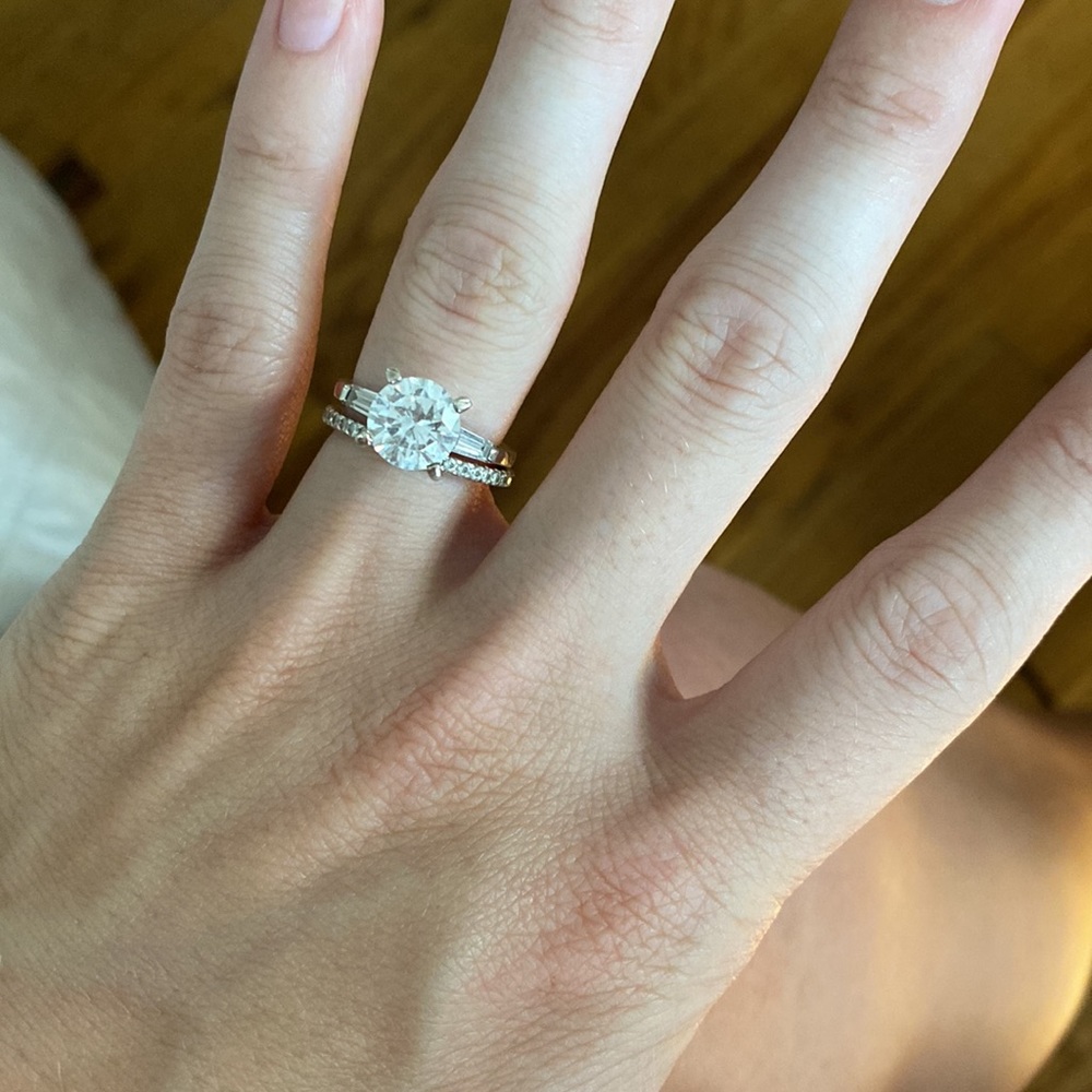 925 sterling silver engagement ring - solitaire